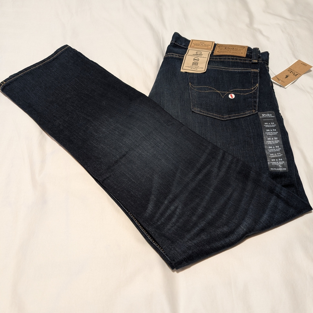 Ralph Lauren Men's Dark Blue Straight Jeans